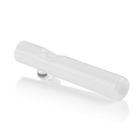 GRAV 5" Mini Steamroller in White - Compact Borosilicate Glass Hand Pipe