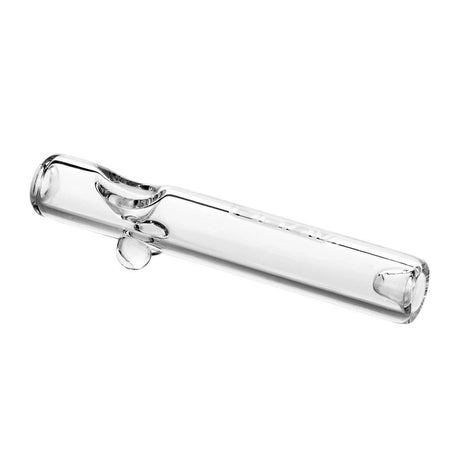 GRAV 5" Steamroller hand pipe in clear borosilicate glass, 19mm diameter, side angle view