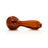 GRAV 6'' Large Spoon Hand Pipe in Amber - Side View on White Background