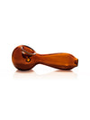 GRAV 6'' Large Spoon Hand Pipe in Amber - Side View on White Background
