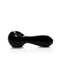 GRAV 6'' Large Spoon Pipe in Black, Borosilicate Glass, Portable Design, Side View