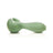 GRAV 6'' Large Spoon Hand Pipe in Mint Green, Borosilicate Glass, Side View on White Background
