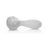 GRAV 6'' Large Spoon Hand Pipe in White - Side View on Seamless Background