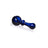 GRAV Bauble Spoon in Cobalt - Heavy Wall Borosilicate Glass Hand Pipe for Dry Herbs, Side View