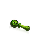 GRAV Bauble Spoon Pipe in Green, Heavy Wall Borosilicate Glass, 4.5" Length, for Dry Herbs