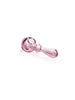 GRAV Bauble Spoon Hand Pipe in Pink, 4.5" Borosilicate Glass, Heavy Wall Design, Side View