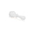 GRAV Bauble Spoon in White, Heavy Wall Borosilicate Glass Hand Pipe for Dry Herbs, Side View