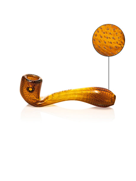 GRAV Classic Sherlock - Amber Bubble Trap Hand Pipe with Compact Design for Dry Herbs, Side View