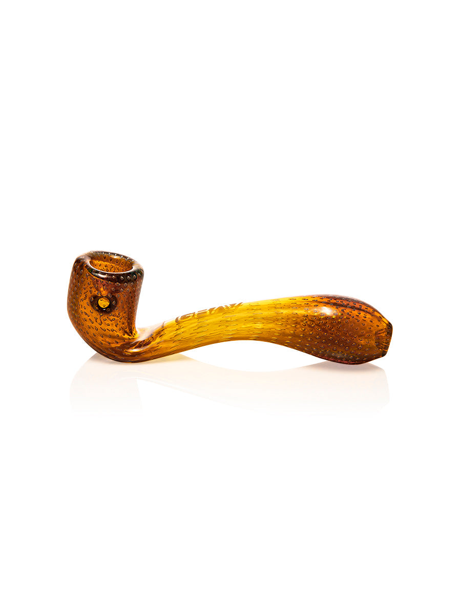 GRAV Classic Sherlock - Amber Bubble Trap Hand Pipe Side View on White Background