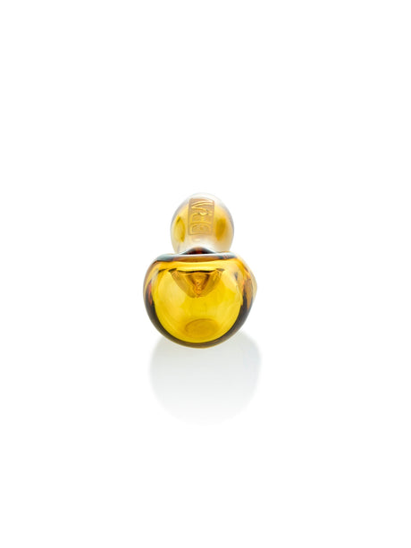 GRAV Classic Spoon Hand Pipe in Amber, Front View, 4" Compact Borosilicate Glass, 4mm Thick
