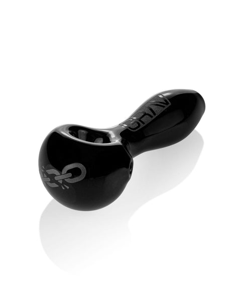 GRAV Classic Spoon Hand Pipe in Black - Compact and Portable Design with Last Prisoner Project Logo