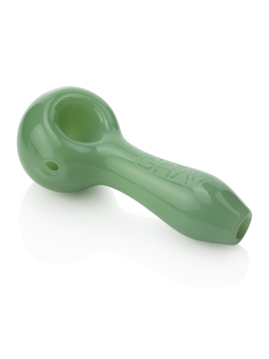 GRAV Classic Spoon in Mint - 4" Compact Borosilicate Glass Hand Pipe with Deep Bowl