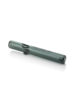 GRAV Classic Steamroller in Smoke - Side View on White Background - Durable Borosilicate Glass