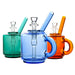 GRAV Coffee Mug Pocket Bubblers in green, blue, and orange borosilicate glass with 10mm female joint