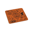 GRAV Dab Mat with intricate designs, 8.5" square, thick glass build, ideal for concentrates