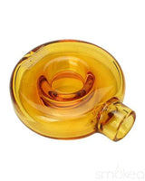 GRAV Donut Chillum in Amber - Compact 2.5" Hand Pipe with Unique Design, Top View
