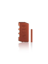 GRAV Dugout in Cayenne - Compact Aluminum Hand Pipe with Storage - Front View