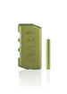 GRAV Dugout in Chartreuse - Aluminum Hand Pipe with Compact Design, 3.5" Front View