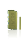 GRAV Dugout in Chartreuse - Aluminum Hand Pipe with Compact Design, 3.5" Front View
