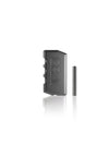 GRAV Dugout in Gunmetal - Compact Aluminum Hand Pipe with One Hitter - Front View