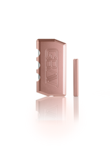 GRAV Dugout in Rose Gold - Compact Aluminum Hand Pipe with Storage - 3.5" Front View