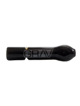 GRAV Frit Chillum in Black - Front View, Compact and Portable Hand Pipe