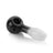 GRAV Frit Spoon Pipe in Black - Compact 4" Borosilicate Glass Hand Pipe, Front View