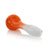 GRAV Frit Spoon Pipe in Poppy Orange, 4" Compact Borosilicate Glass, Side View