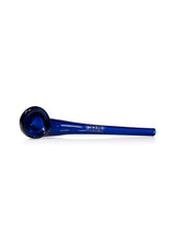 GRAV Gandalfini Glass Pipe in Blue - Side View for Dry Herbs with Deep Bowl