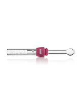 GRAV Glass Blunt with Pink Silicone Grommet, Portable 4" Hand Pipe, Front View on White Background