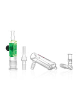 GRAV Glycerin Chiller Multi Kit in green, featuring borosilicate glass parts for bongs, front view