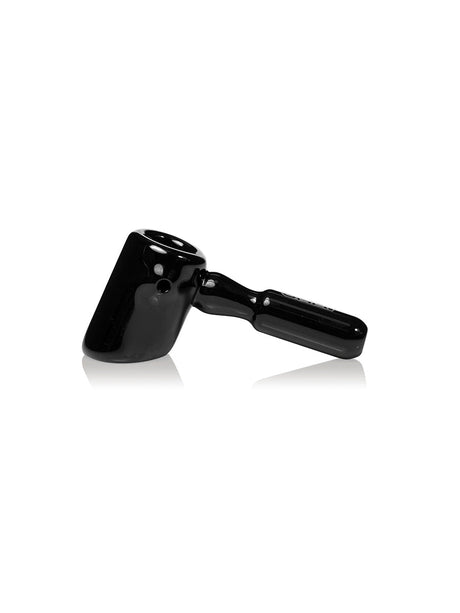 GRAV Hammer Hand Pipe in Black - Durable Borosilicate Glass with Deep Bowl - Side View