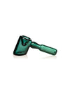 GRAV Hammer Hand Pipe in Lake Green - Durable Borosilicate Glass - Side View