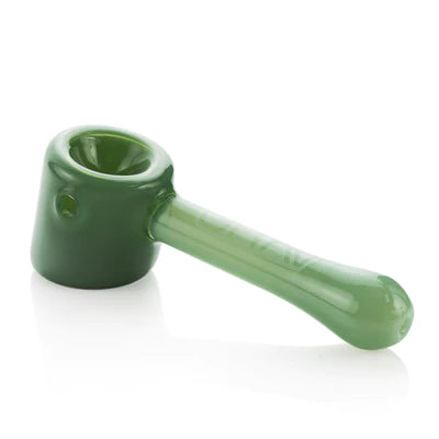 GRAV Hammer Sherlock Hand Pipe in Jade - Durable Borosilicate Glass - For Dry Herbs