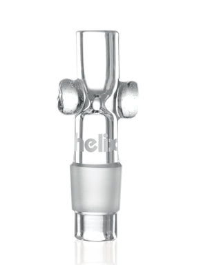 GRAV Helix 14mm Clear Glass Bong Bowl with Dual Handles, Front View