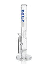 Clear GRAV 16" Honeycomb Perc Straight Tube Bong with Geometric Ice Pinch
