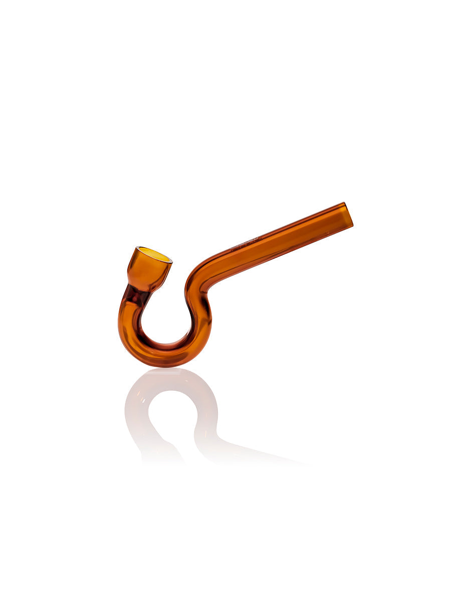 GRAV Hook Hitter in Amber - 4" Borosilicate Glass One-Hitter Pipe with Deep Bowl
