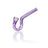 GRAV Hook Hitter Hand Pipe in Lavender, 4" Borosilicate Glass, Side View on White Background