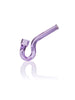 GRAV Hook Hitter Hand Pipe in Lavender, 4" Borosilicate Glass, Side View on White Background