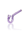 GRAV Hook Hitter Hand Pipe in Lavender, 4" Borosilicate Glass, Side View on White Background