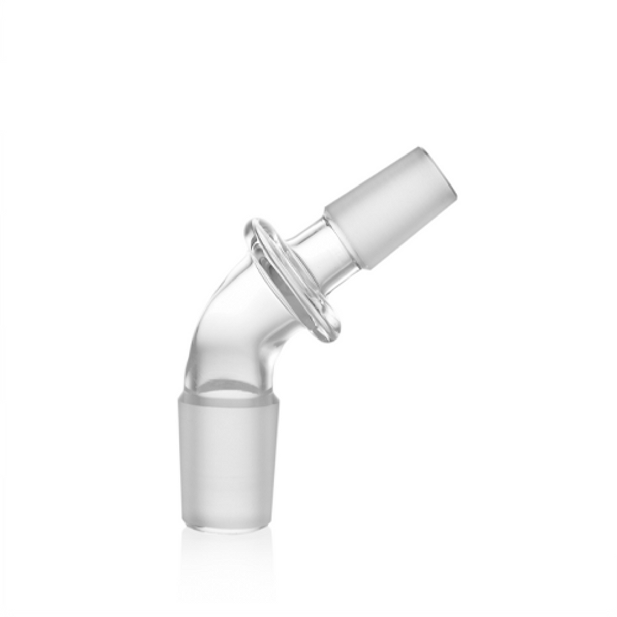 Grav Labs 19mm to 14mm Female Reduction Adaptor, clear glass, angled side view