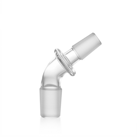 Grav Labs 19mm to 14mm Female Reduction Adaptor, clear glass, angled side view