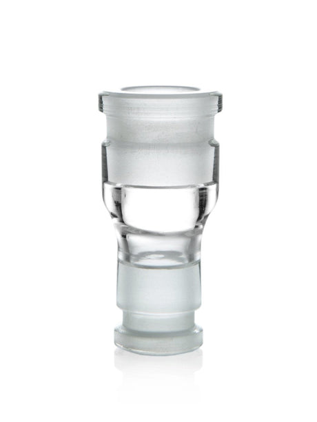 Grav Labs glass reduction adaptor, 19mm female to 14mm female, 2" height, clear view
