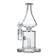 GRAV Helix Flare Water Pipe 8.75" Clear Borosilicate Glass Front View on White Background