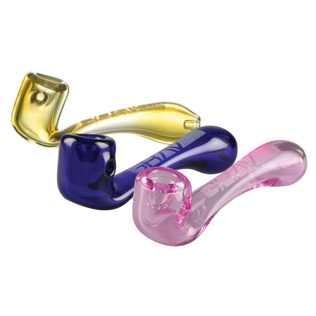Assorted colors Grav Labs Mini Sherlock pipes with a classic design, 4-inch length, and borosilicate glass