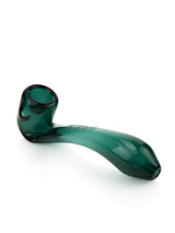 GRAV Large Sherlock Hand Pipe in Lake Green with Deep Bowl - Side View