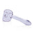 GRAV Long Hammer Hand Pipe in Lavender, Borosilicate Glass, Side View on White Background