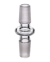 GRAV Male to Male Joint Adapter, clear borosilicate glass, 18mm to 14mm, front view