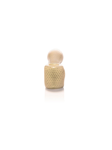 GRAV Mini Classic Sherlock Pipe in Amber - Bubble Trap Design with Deep Bowl - Front View