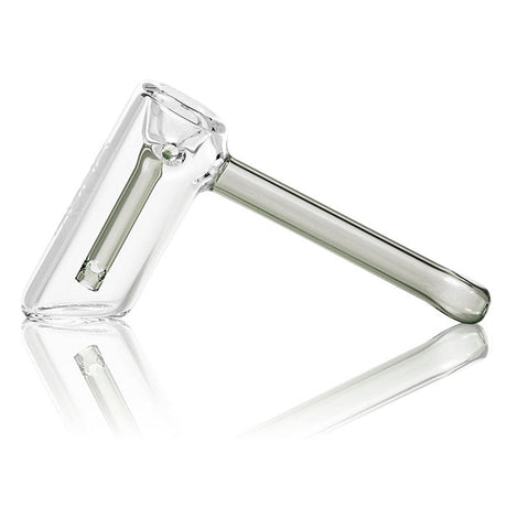 GRAV Mini Hammer Bubbler in Borosilicate Glass with Clear Bubble Design - Side View